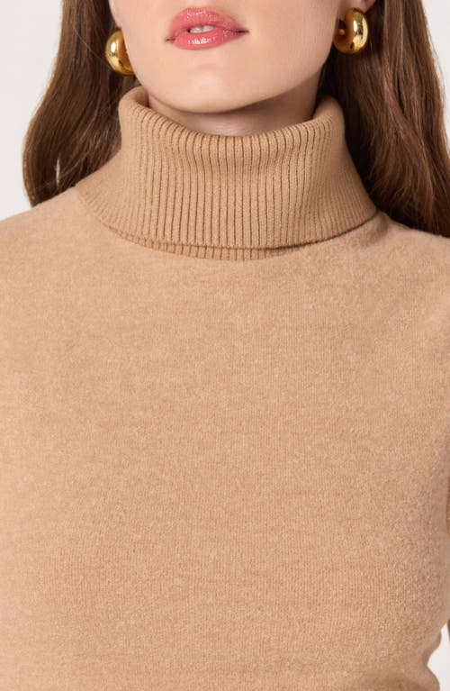 Astr The Label Sleeveless Turtleneck Sweater In Brown