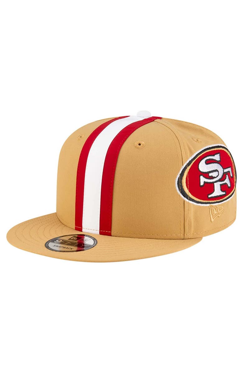 New Era Men's New Era Gold San Francisco 49ers Helmet 9FIFTY Snapback Hat, Main, color, Gold