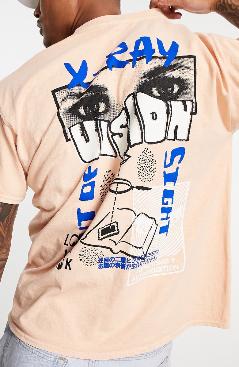 Topman X-Ray Vision Oversize Graphic Tee, Alternate, color, 