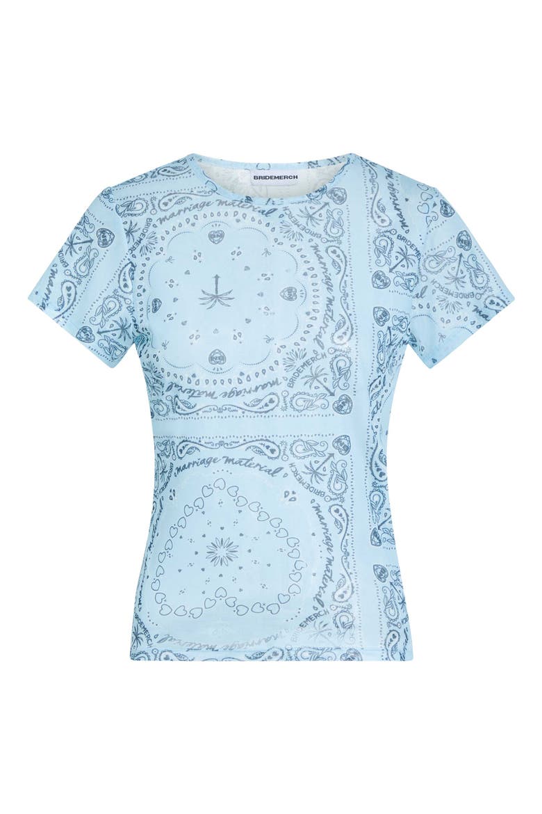 Bandana Mesh Baby Tee, Main, color, Blue