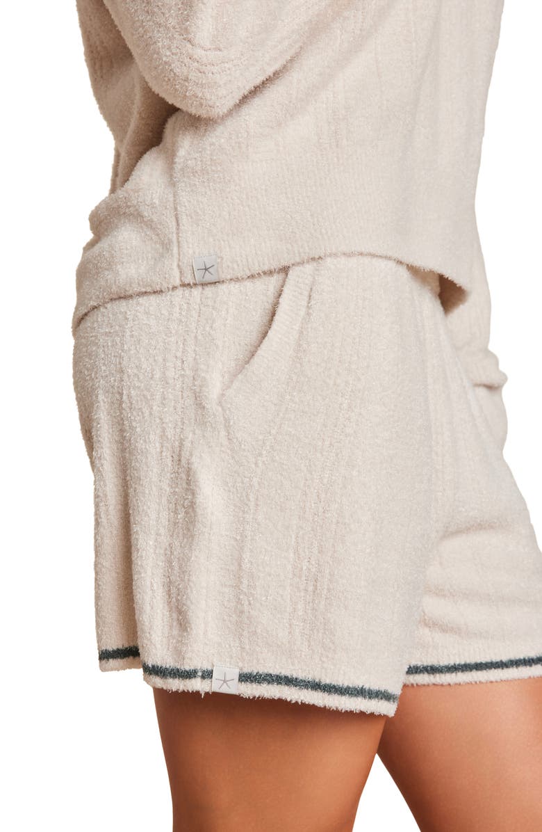 Barefoot Dreams<sup>®</sup> CozyChic Lite<sup>®</sup> Pointelle Stripe Lounge Shorts, Alternate, color, 