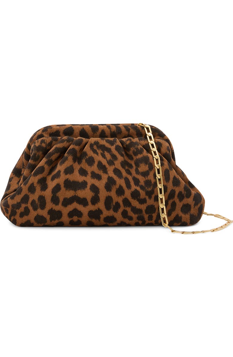 Reiss Mia Suede Frame Clutch, Main, color, Animal