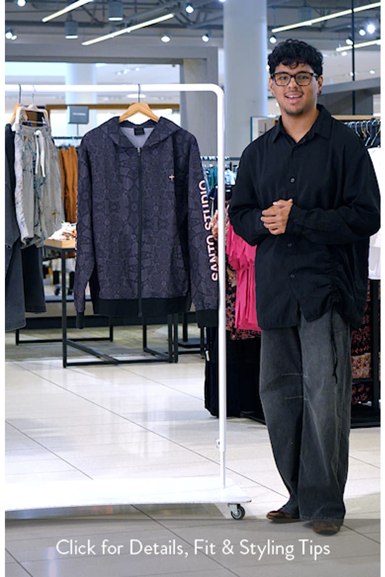 Verona Tech Snakeskin Print Zip-Up Jacket video