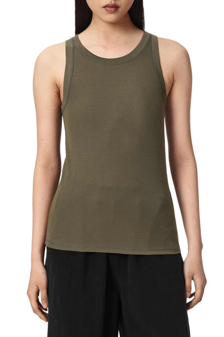Rina Rib Tank, Main, color, WILD GREEN