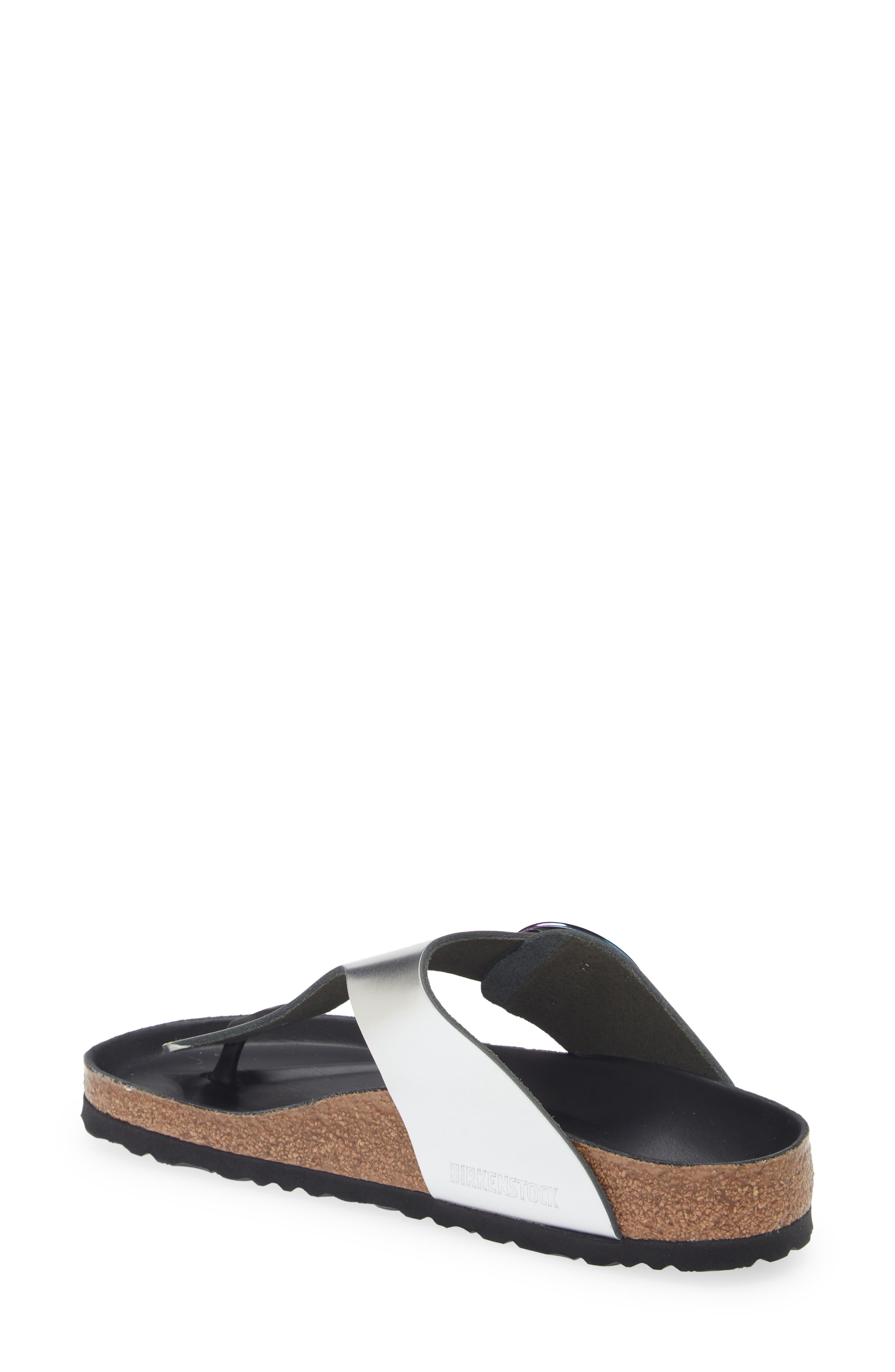 Gizeh Big Buckle Flip Flop, Alternate, color, METALLIC SILVER