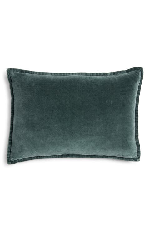 Double Flange Cotton Velvet Accent Pillow