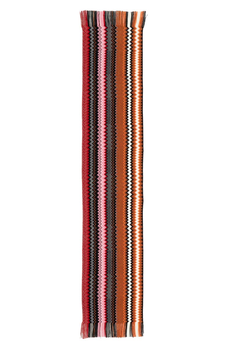 Missoni Metallic Zigzag Wool Blend Scarf, Alternate, color, 