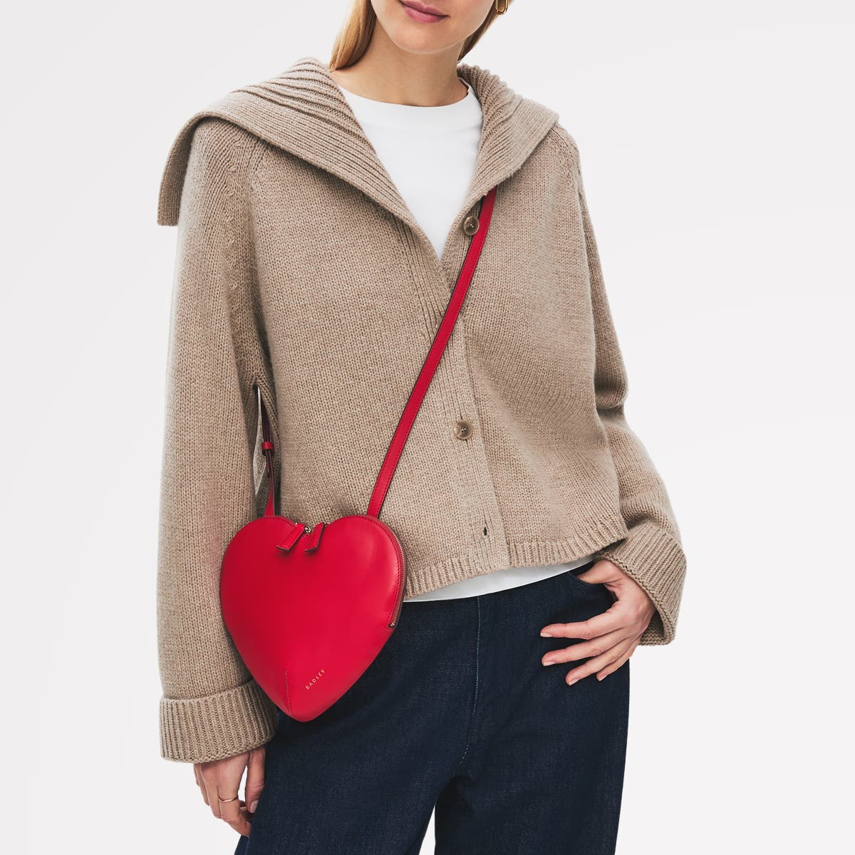 Radley Heart Street Medium Ziptop Crossbody Bag, Alternate, color, Poinsettia