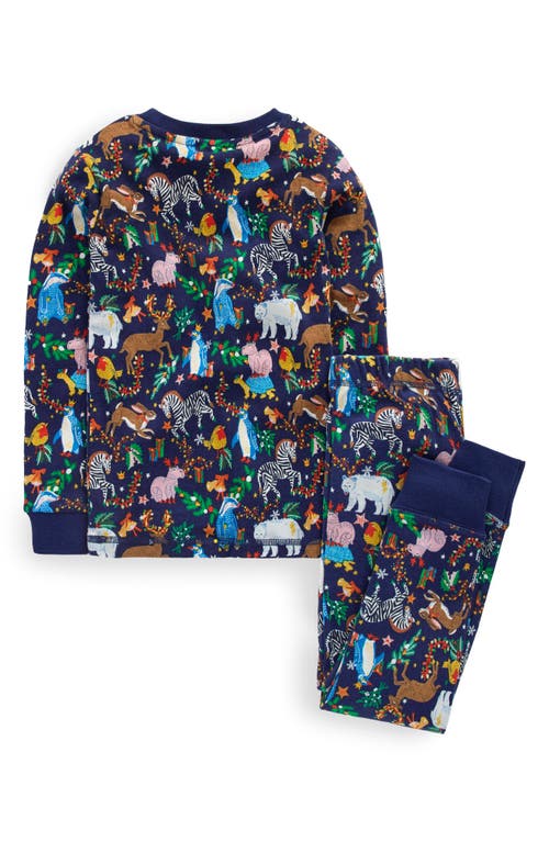 Boden Snug Long John Pajamas Medieval Christmas Party  In Multi