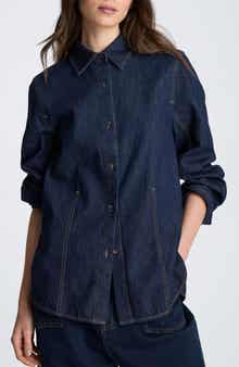 Contrast Stitch Button Down Shirt