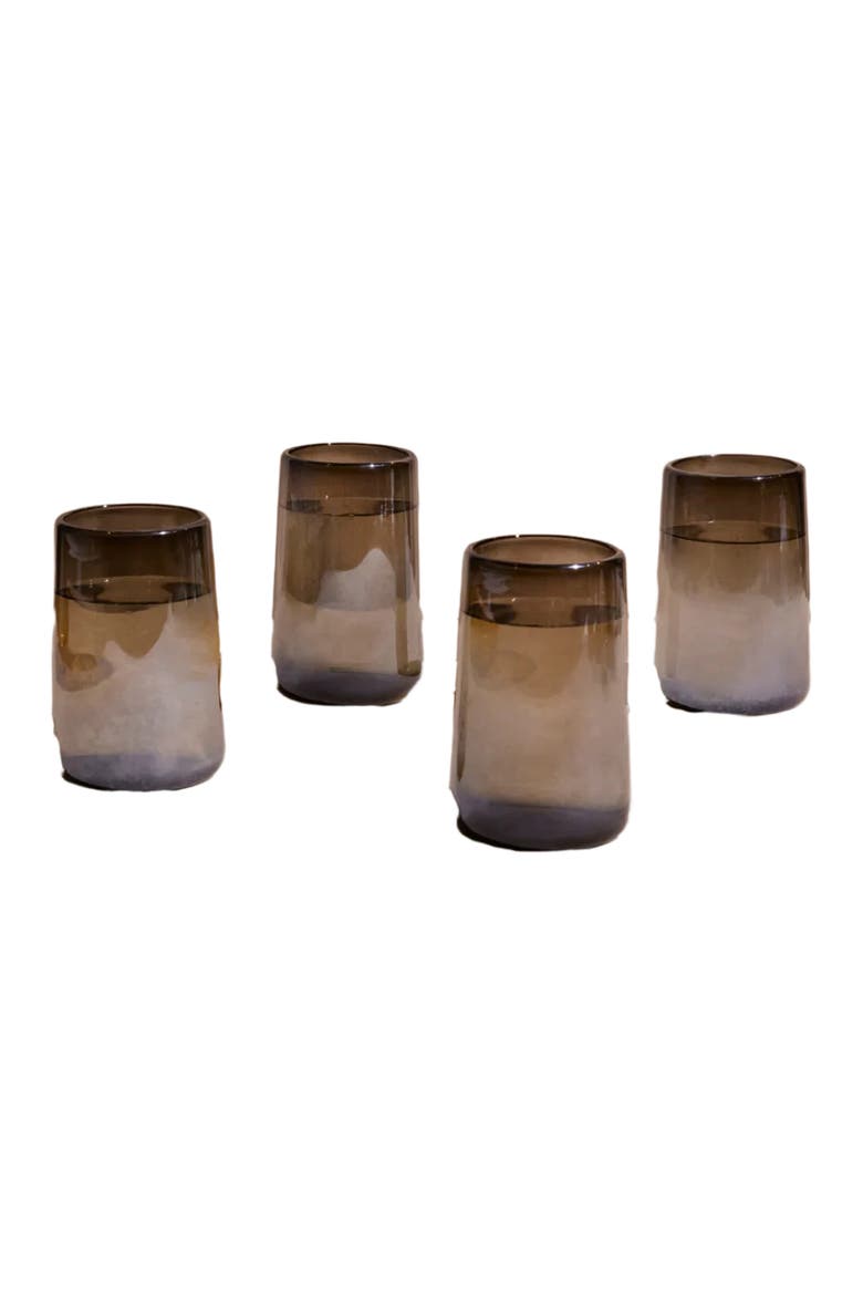 Mario Tall Smoke Luster Glass - Set of 4, Main, color, Smoke