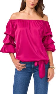 Vince Camuto Off the Shoulder Bubble Sleeve Top