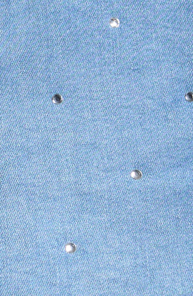THE NEW Kids' Oda Crystal Embellished Denim Skirt, Alternate, color, Light Blue Denim