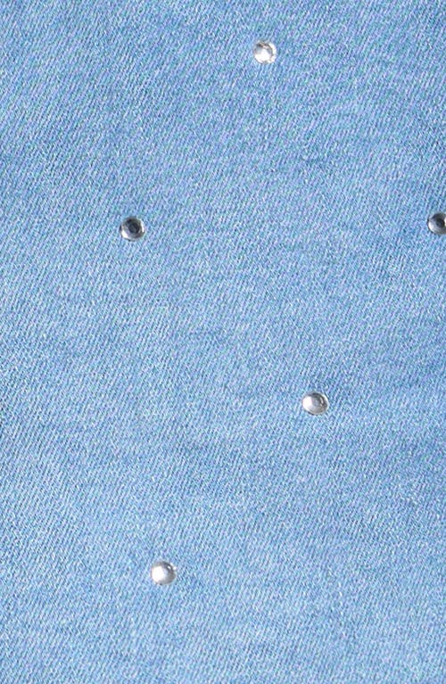 The New Kids' Oda Crystal Embellished Denim Skirt In Multi