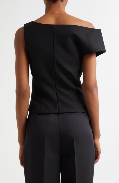 Rohe Black Sculptural Asymmetrical Top In Black
