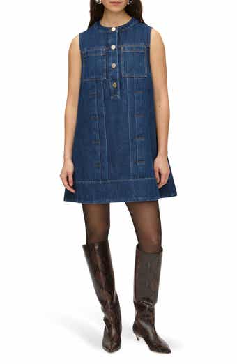 Rory Sleeveless Denim Shift Dress