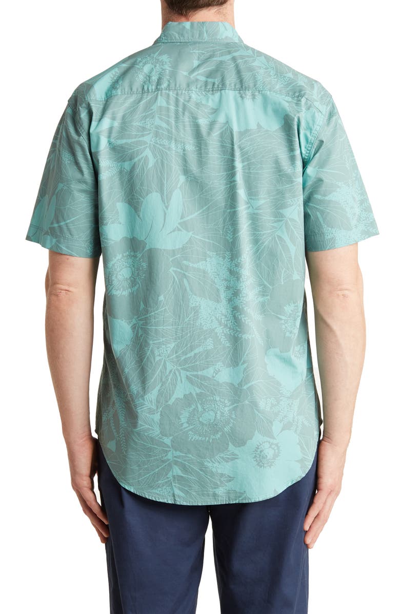 Coastaoro Astor Printed Short Sleeve Shirt, Alternate, color, Aster Seafoam
