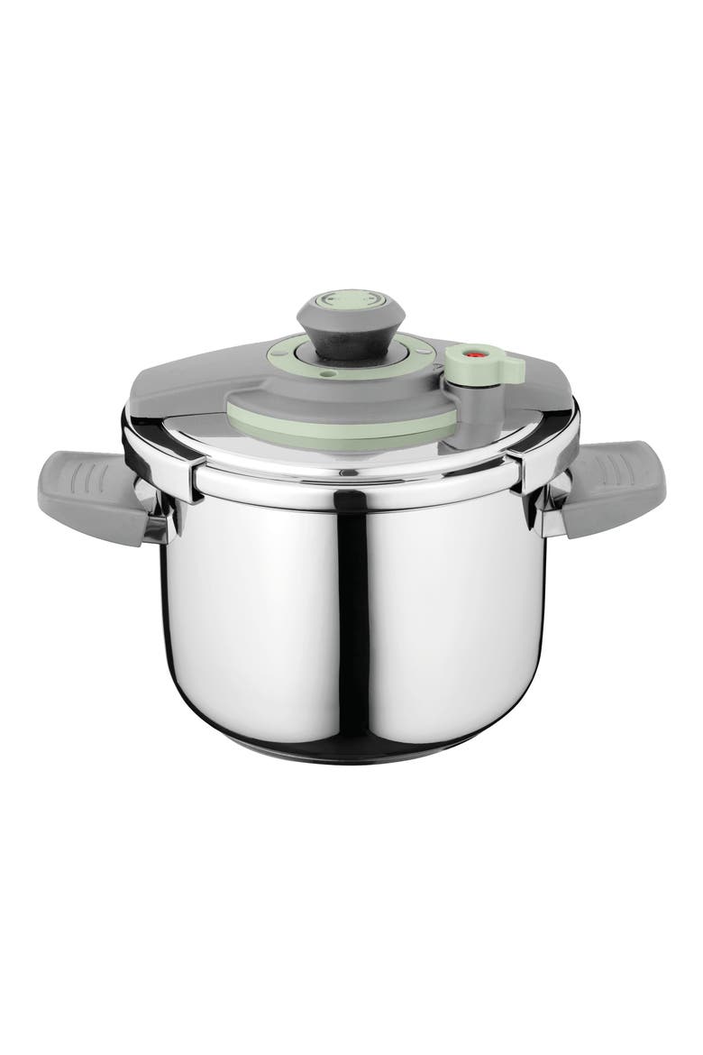 Leo Vita Pressure Cooker, Main, color, SILVER/ GREEN