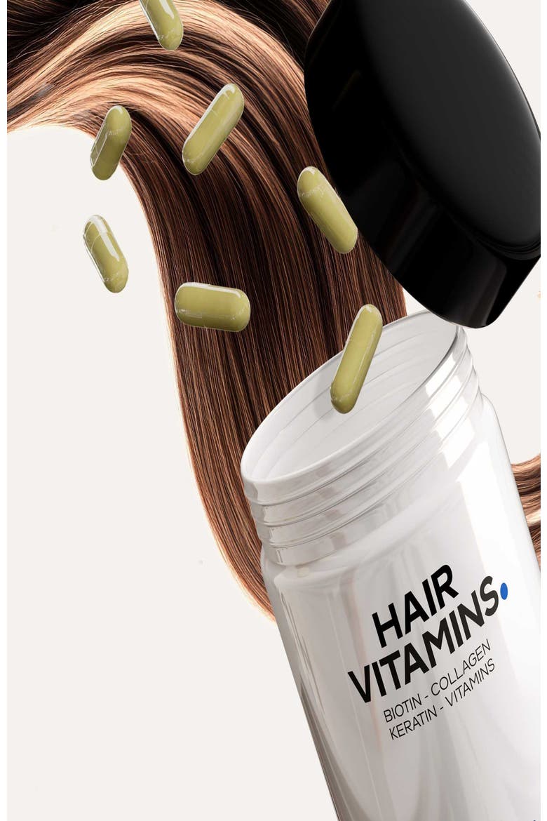 Hair Vitamins + Biotin Collagen Supplement, Alternate, color, White