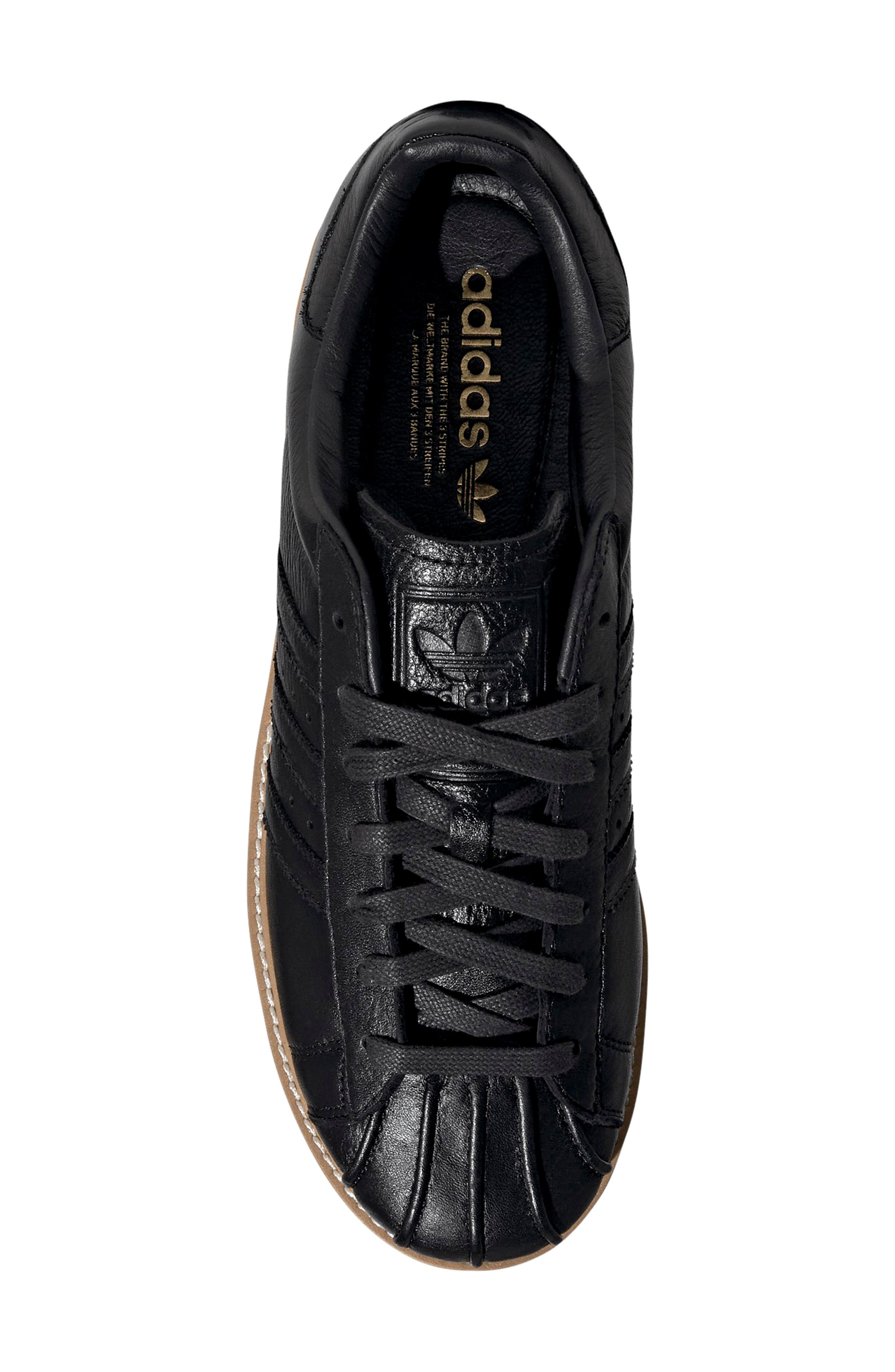 adidas Gender Inclusive Superstar Lux Sneaker, Alternate, color, Black/ Black/ Sandstone