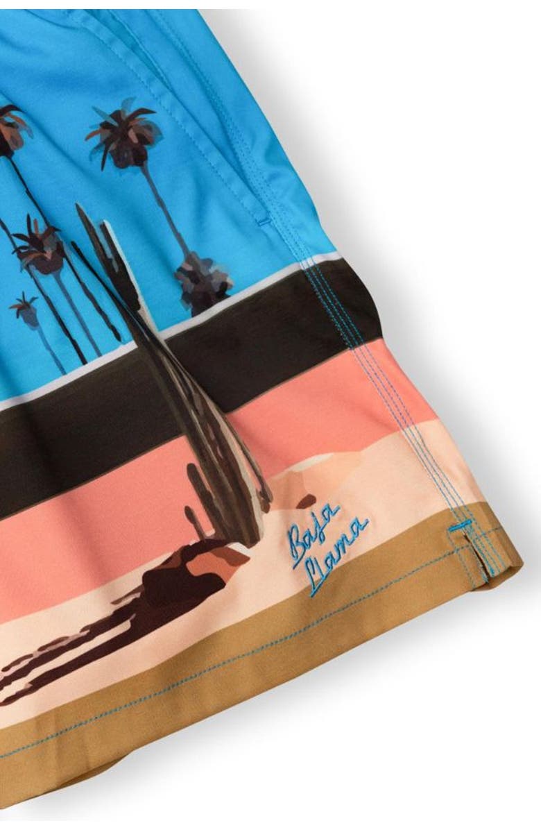 Baja Llama 5PM - STRETCH SWIMSUIT, Alternate, color, Blue