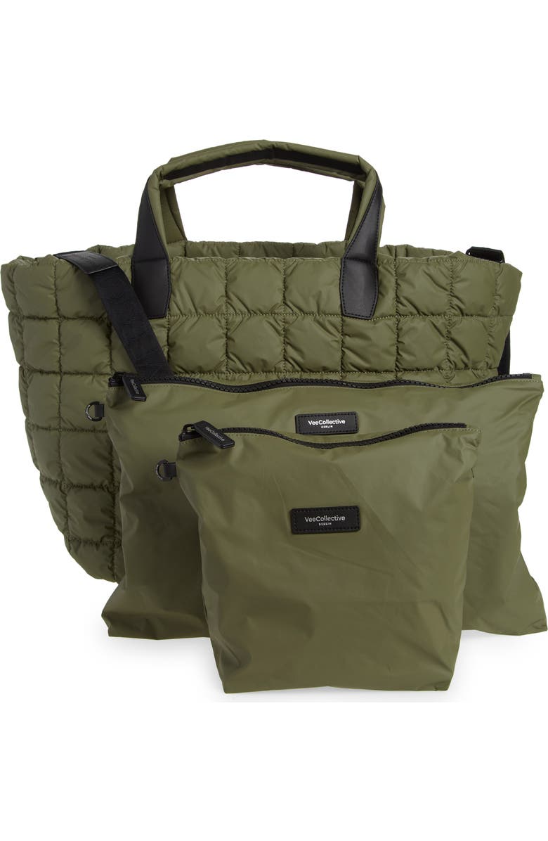 VeeCollective Porter Water Repellent Quilted Weekend Bag, Alternate, color, Moss