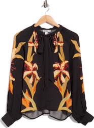 JASON WU Tie Neck Long Sleeve Top