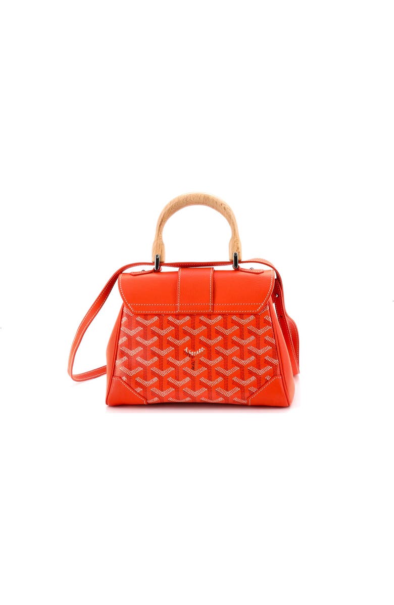 Pre-Owned Goyard Saigon Top Handle Bag Coated Canvas with Leather Mini, Alternate, color, Orange