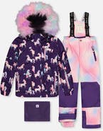 Deux par Deux Play Unicorn Jacket & Reinforced Pants Two Piece Snowsuit