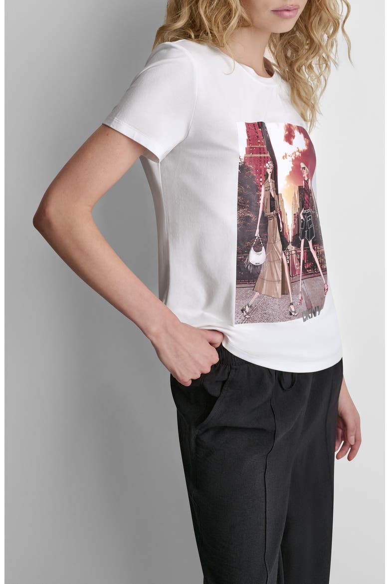 Manhattan Henge Conversation Cotton Blend Graphic T-Shirt, Alternate, color, WHITE