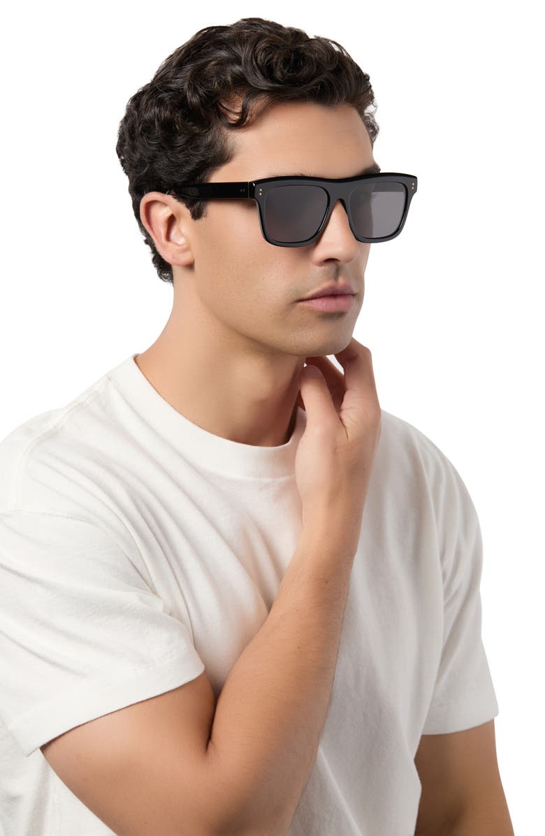 DIFF Sammy 54mm Polarized Square Sunglasses, Alternate, color, Black