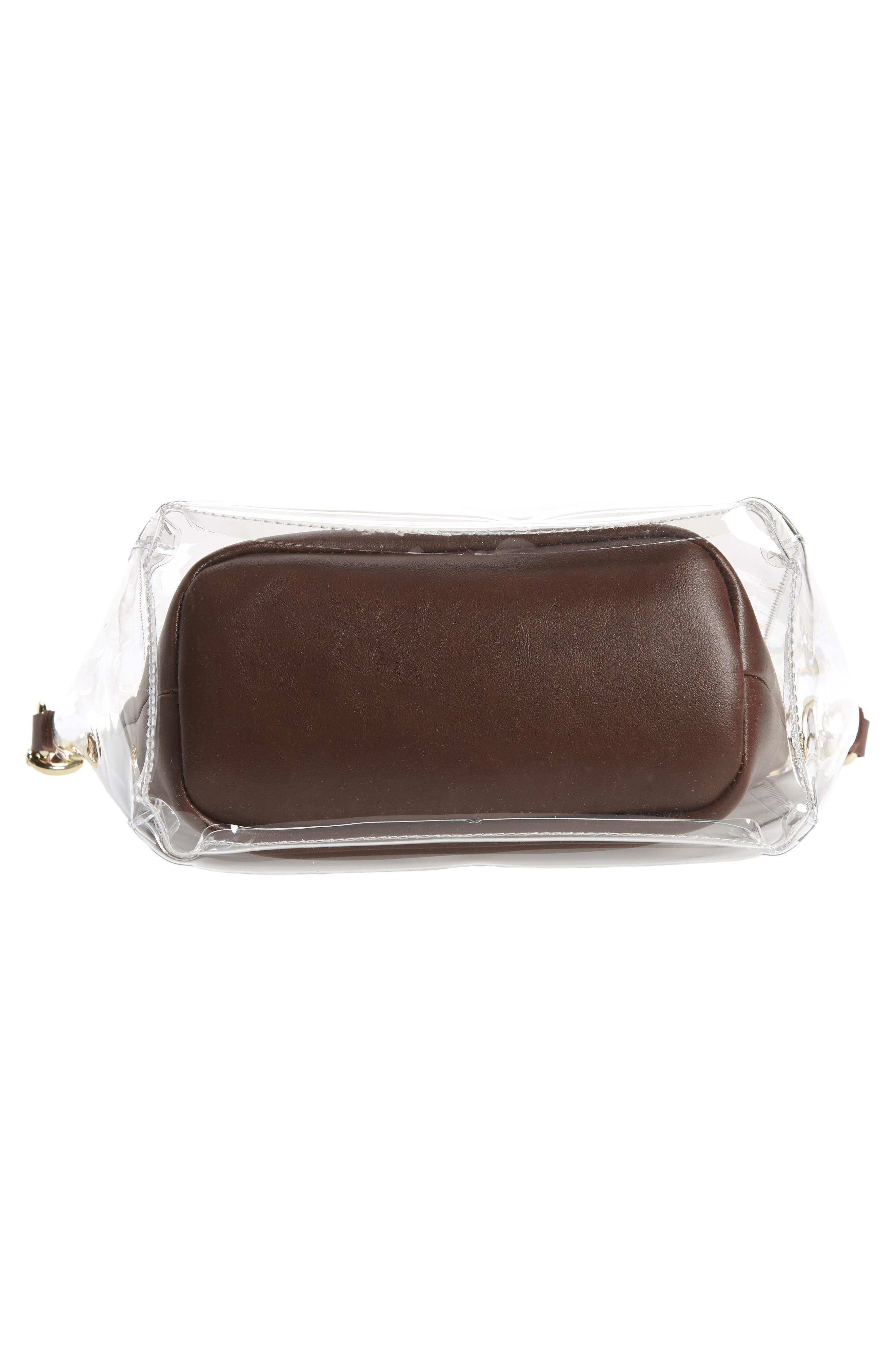 Transparent Shoulder Bag, Alternate, color, CLEAR BROWN