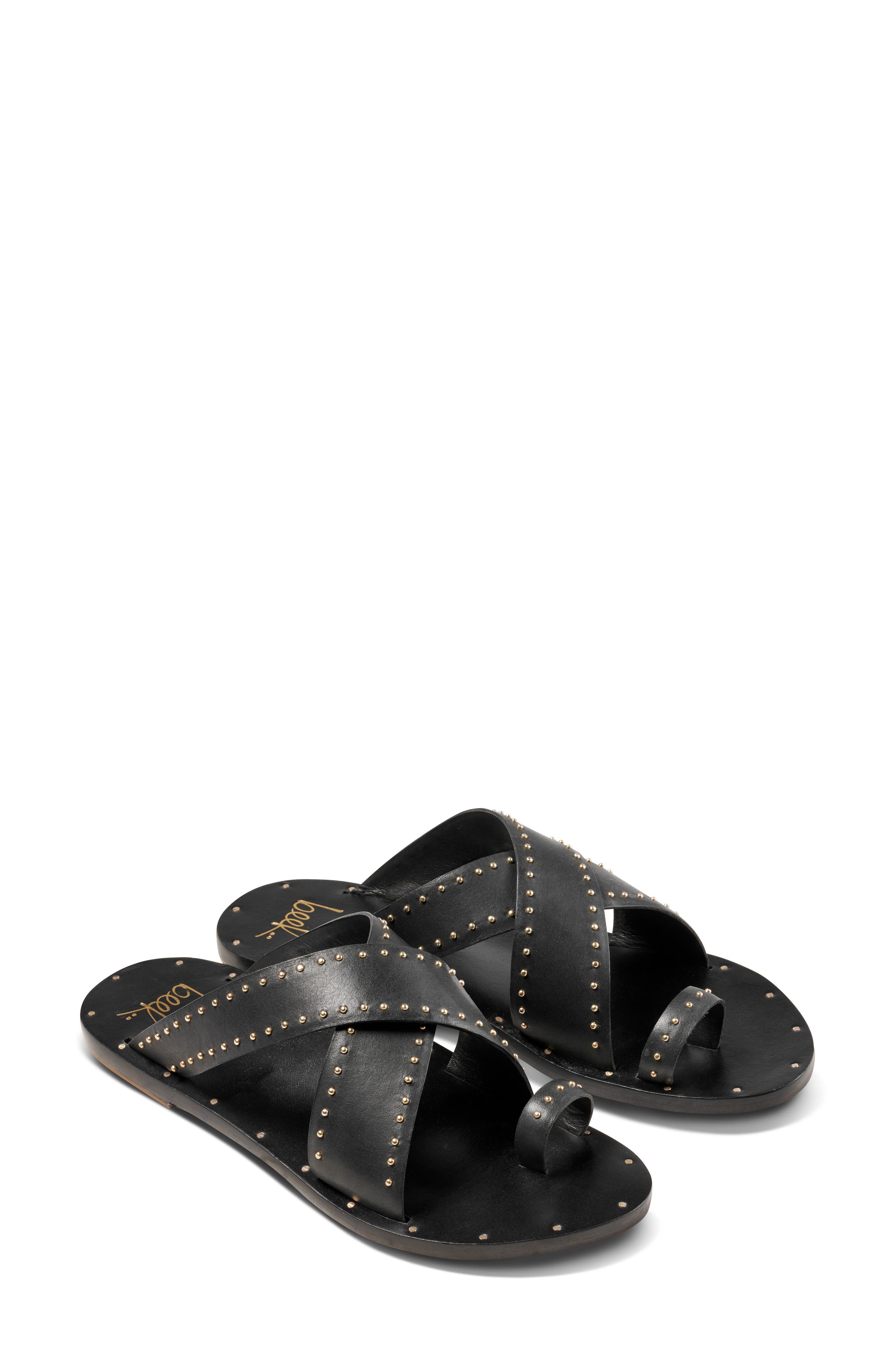 Beek Curlew Studded Crossover Strap Slide Sandal, Main, color, 