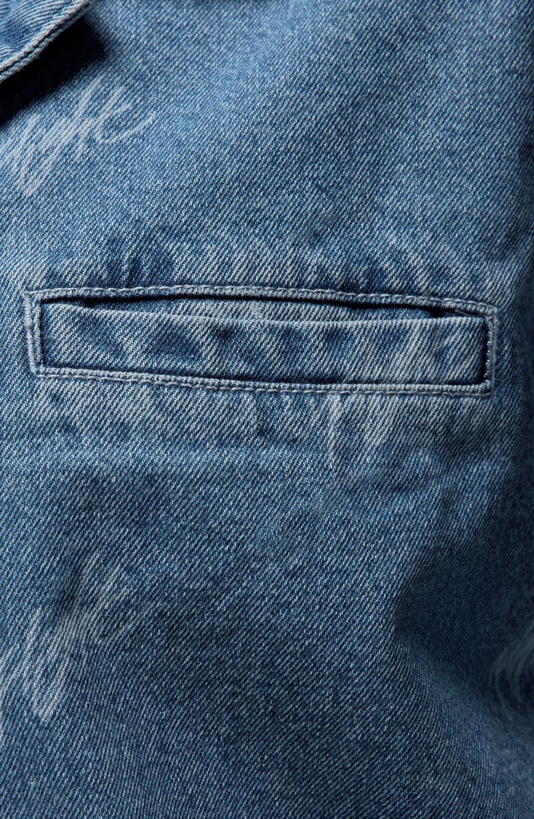 Jordan Short Sleeve Denim Button-Up Shirt, Alternate, color, 