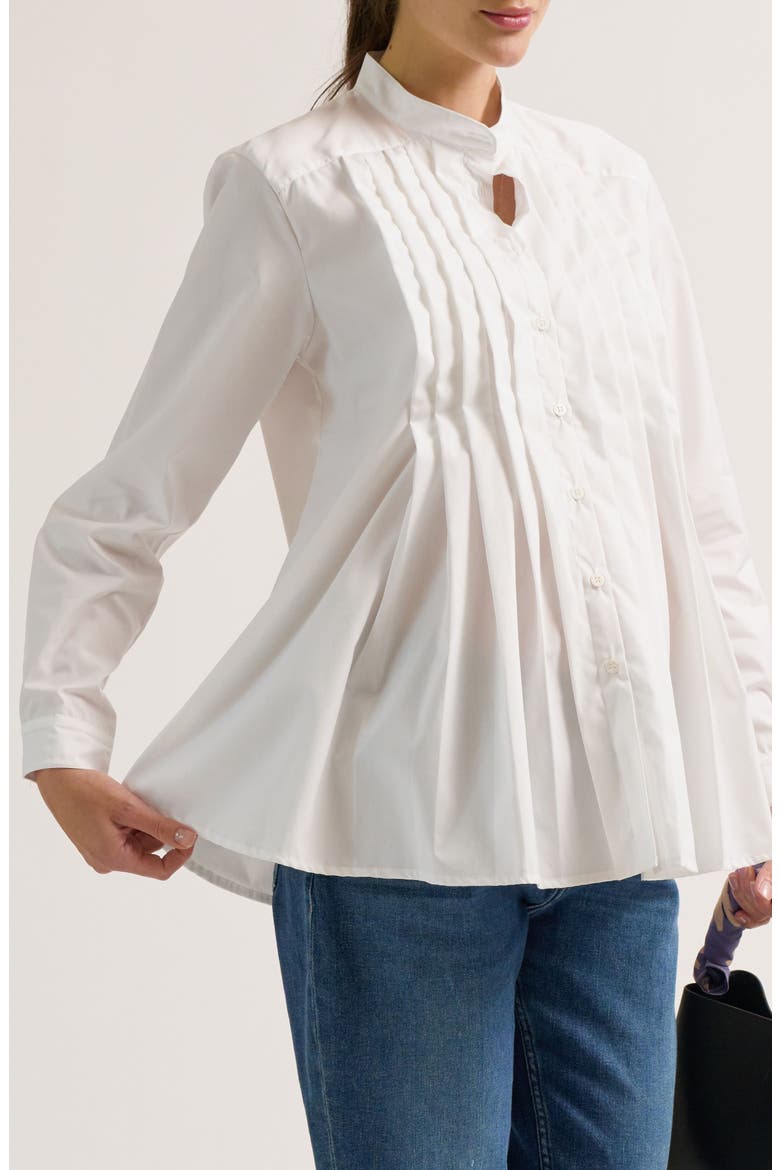 Ika Maternity & Nursing Shirt, Alternate, color, White