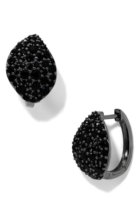 Rocco Pav Hoop Earrings