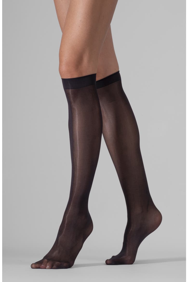 2-Pack Lustrous Silky Sheer Knee-High Socks video