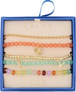 Leith Assorted 5-Pack Beaded Stretch Bracelets