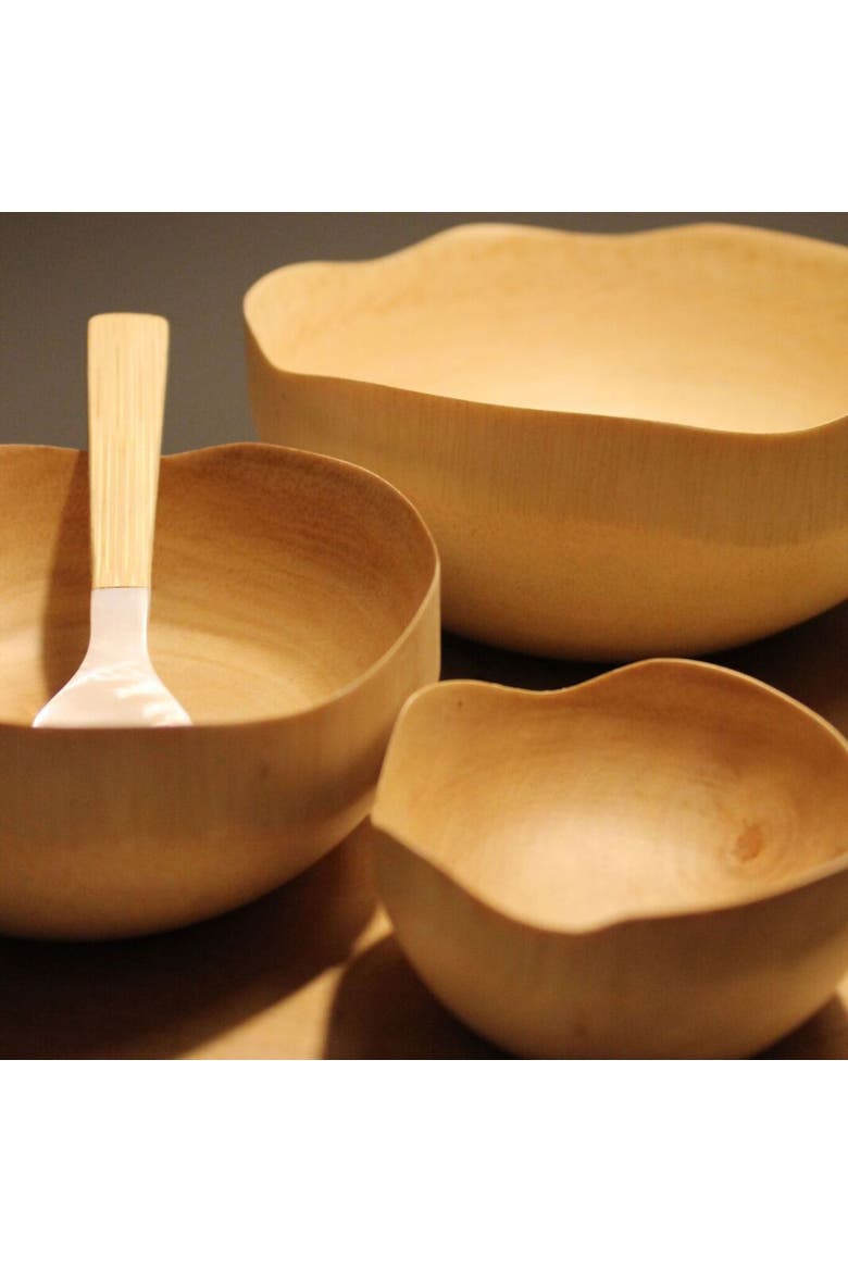 Kiln Mango Wood Wave Edge Bowl, Alternate, color, Mango
