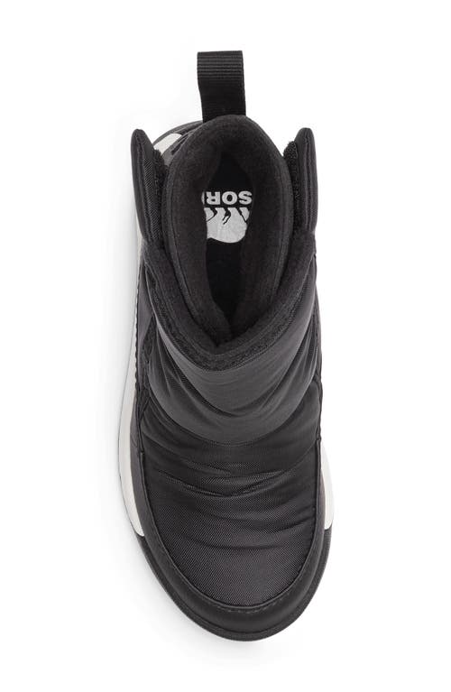 Sorel Kids' Whitney Ii Faux Fur Lined Waterproof Snow Boot In Black/sea Salt