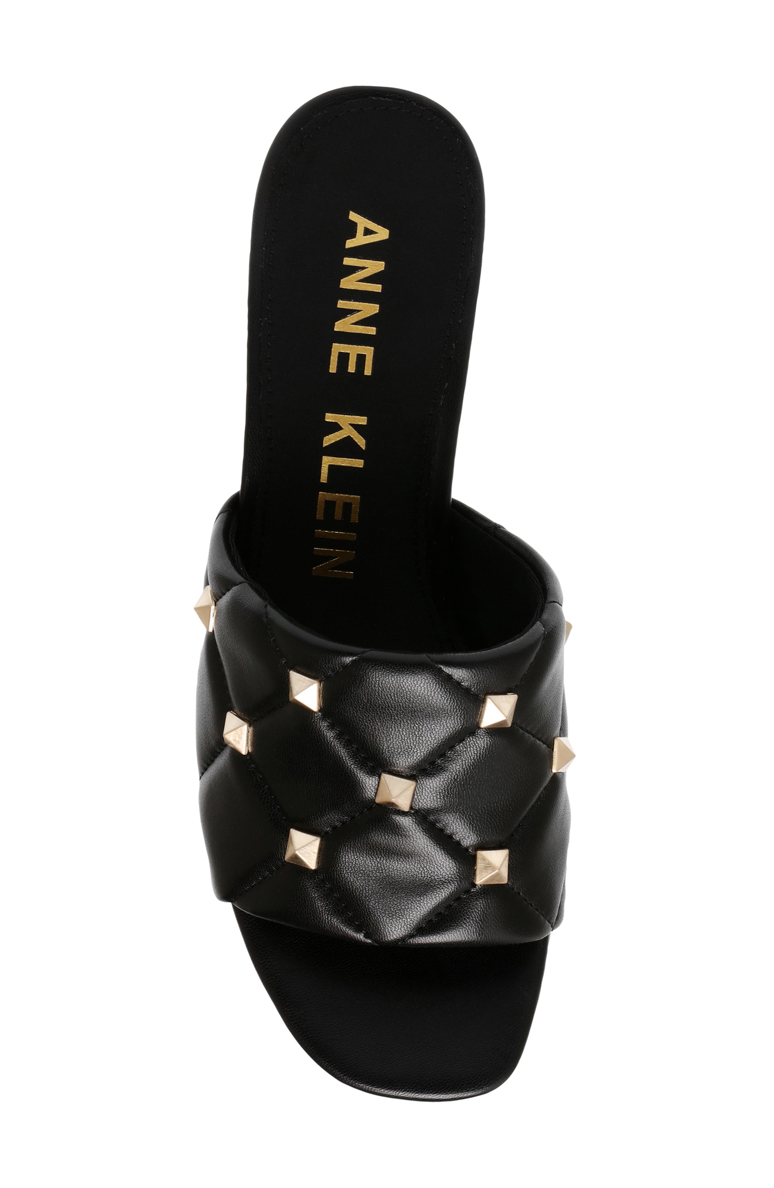 Anne Klein Kitay Quilted Kitten Heel Sandal, Alternate, color, 