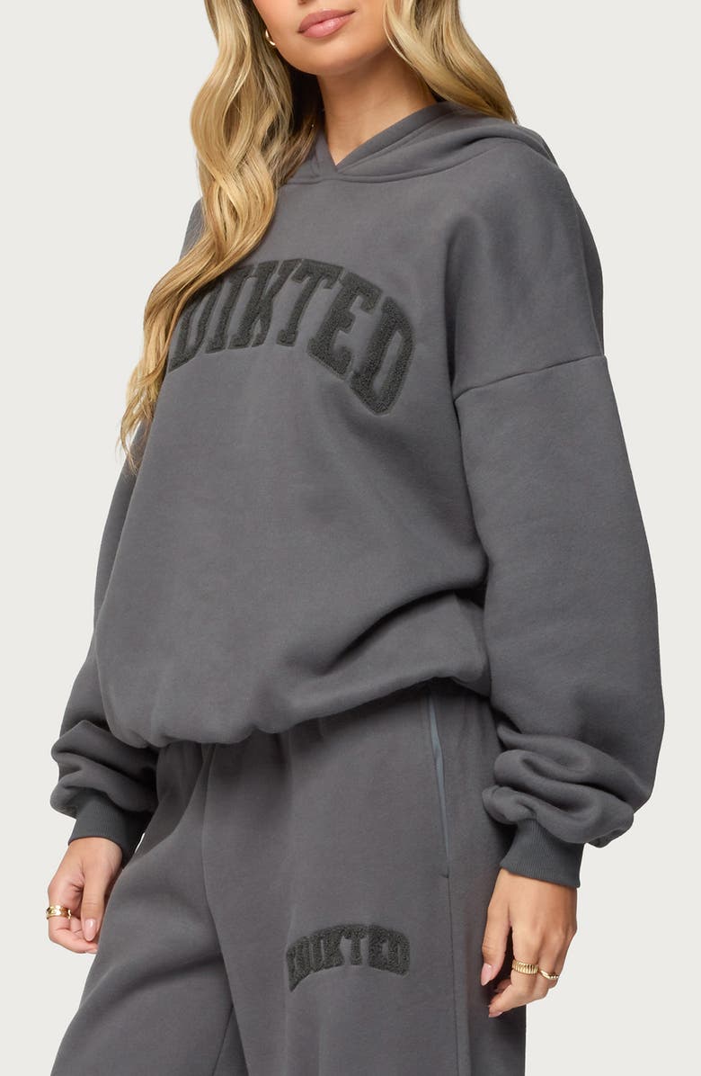 EDIKTED To You Oversize Hoodie, Alternate, color, Dark-Gray