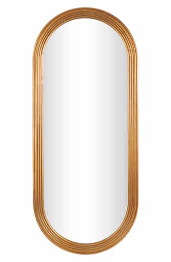 VIVIAN LUNE HOME Oval Wooden Wall Mirror