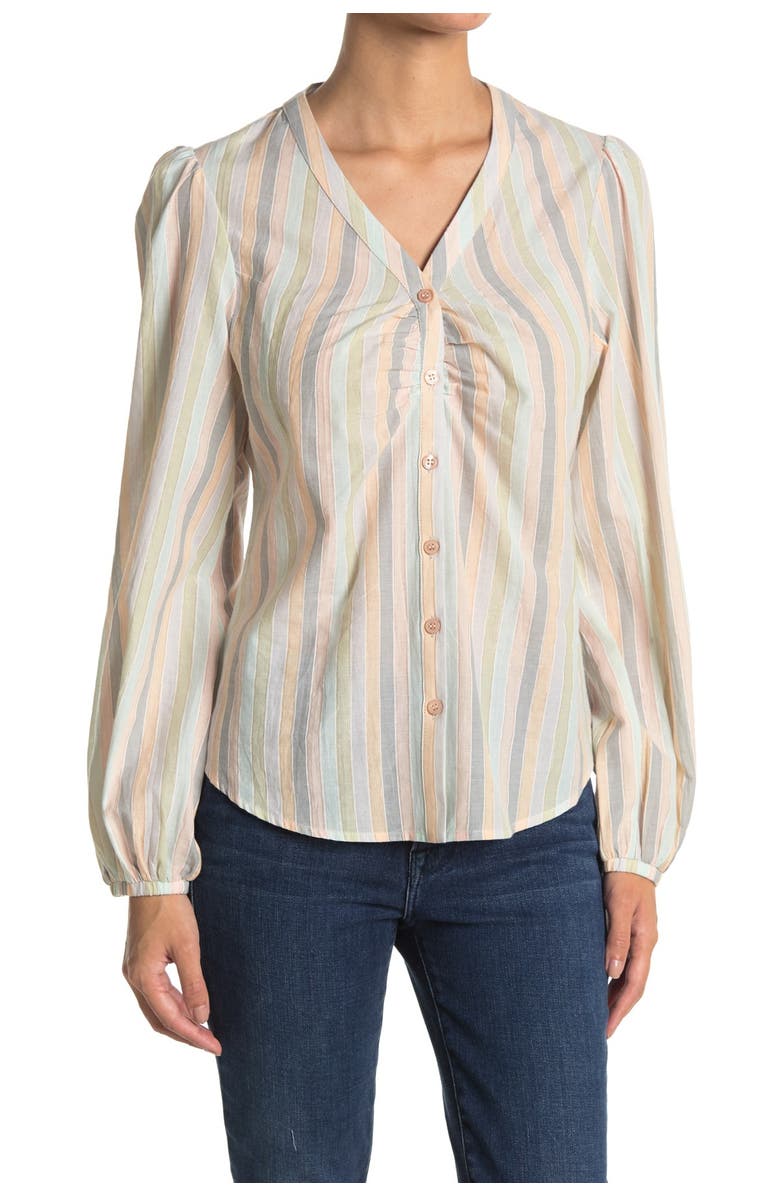 Joe's Stripe Balloon Sleeve Shirt, Main, color, 