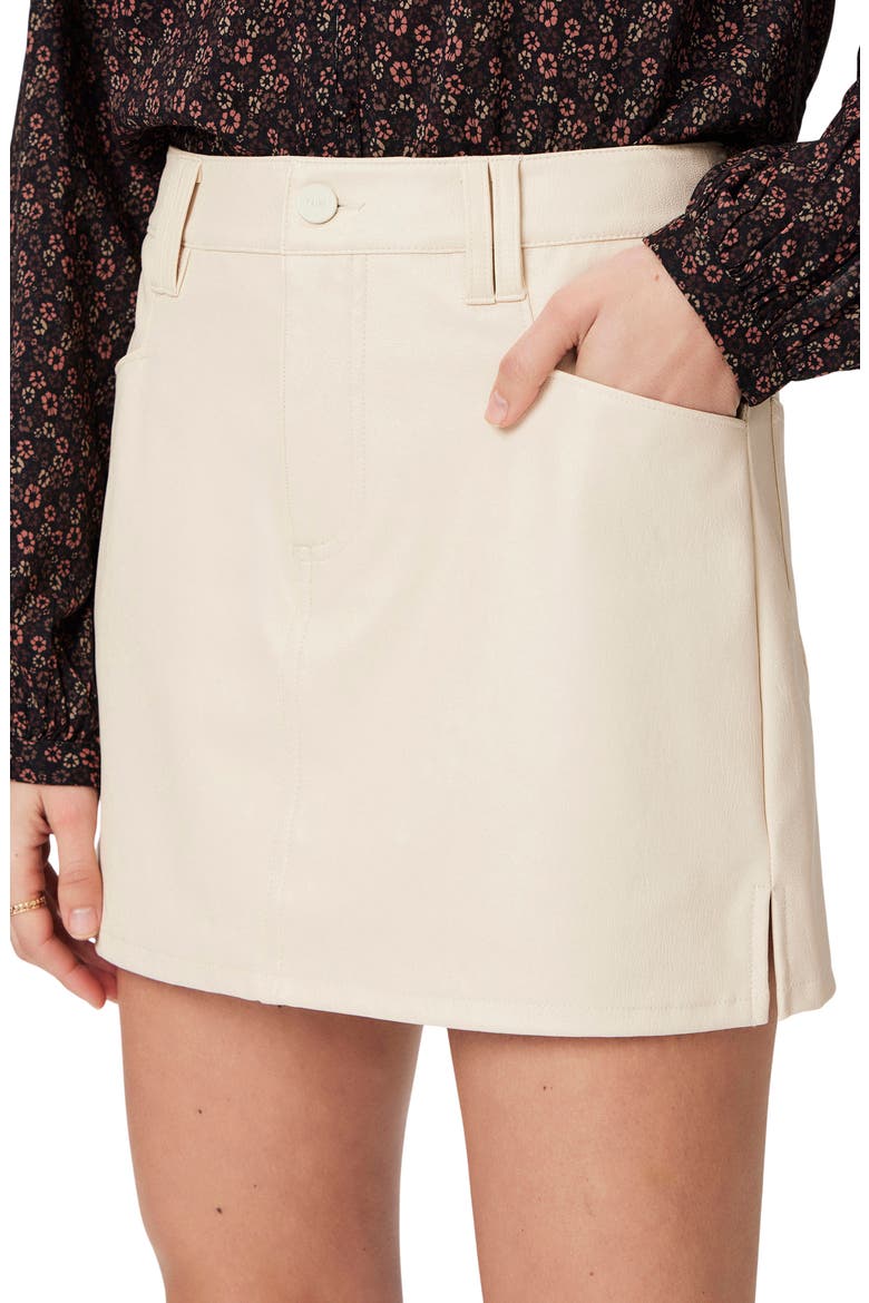 Tarra Faux Leather Skirt, Main, color, ECRU