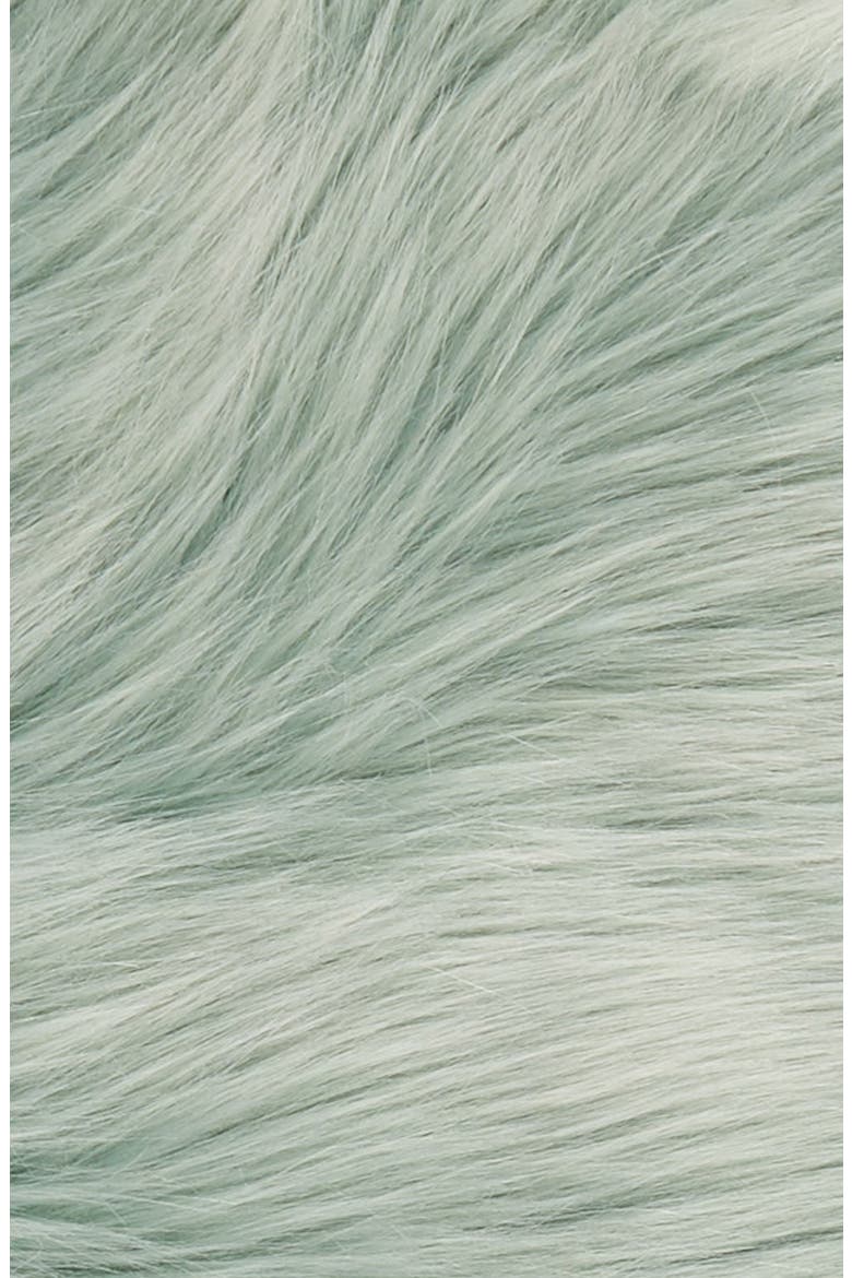 Faux Fur Throw, Alternate, color, TEAL STEAM