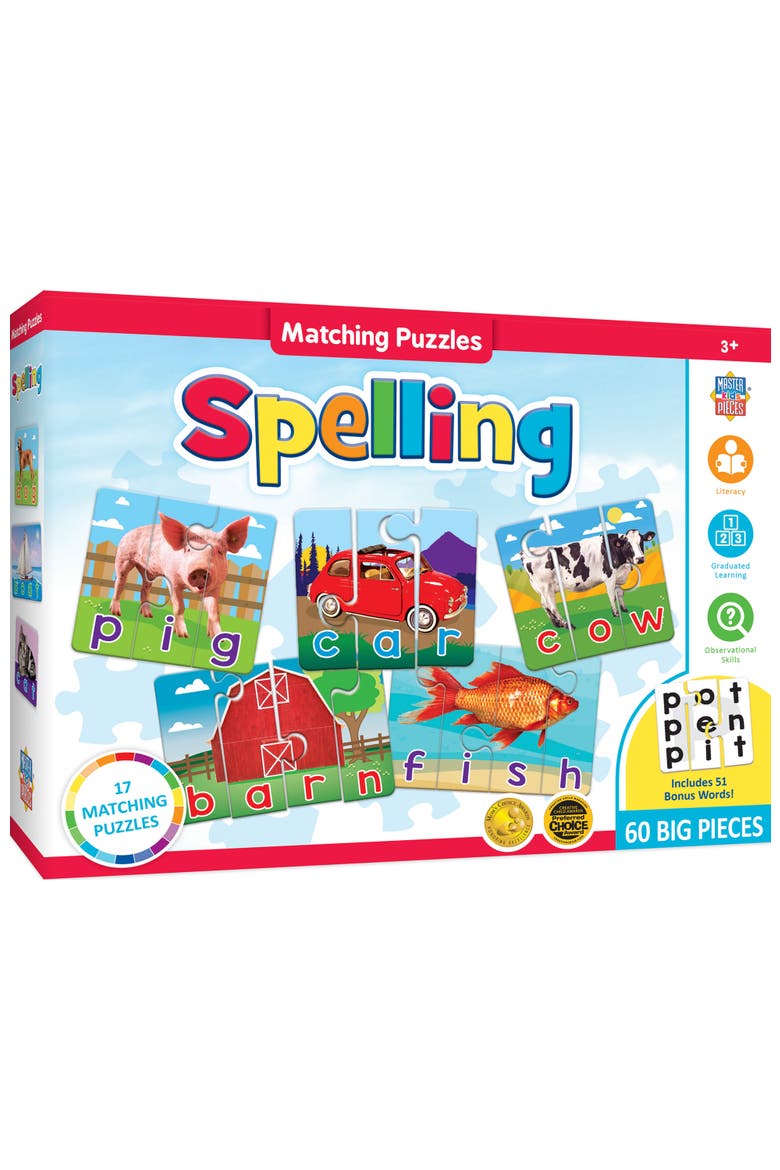 Spelling - Educational Matching Puzzles, Main, color, Multicolor