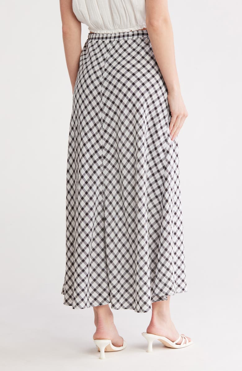 MAX STUDIO Plaid Drawstring Waist Maxi Skirt | Nordstromrack