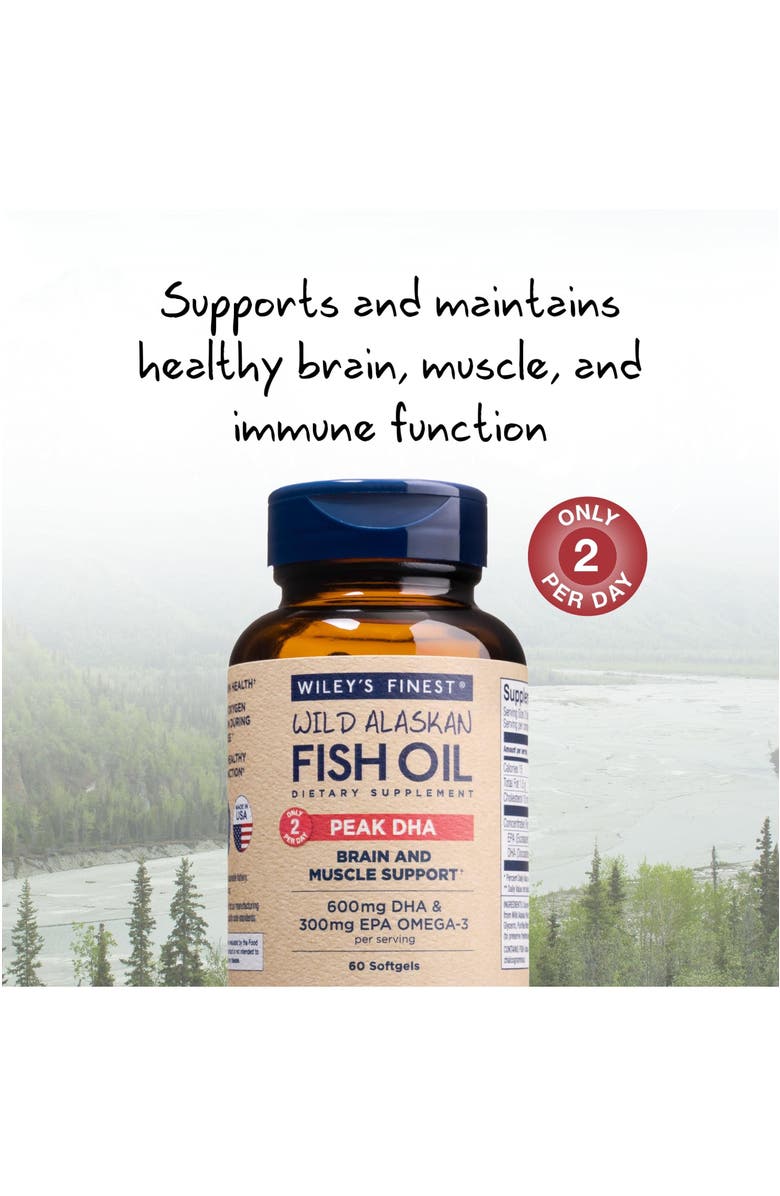Wiley's Finest Peak DHA Omega-3 60 Softgels, Alternate, color, NO COLOR