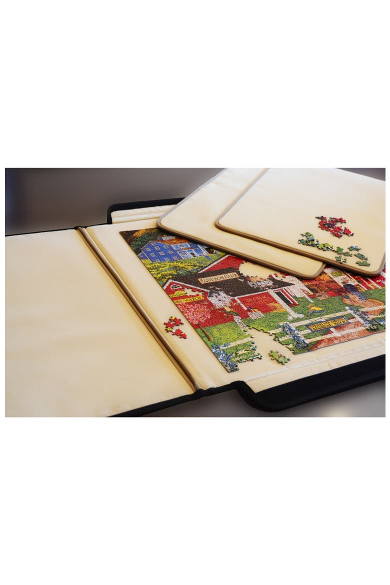 Folding Puzzle Table Mat - 23"x32", Alternate, color, Black